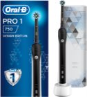 Oral B PRO 750 Cross Action Black Edition elektryczna szczoteczka do zębów z futerałem
