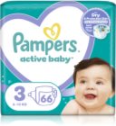 Pampers Active Baby Size 3 fraldas descartáveis