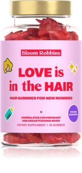 Bloom Robbins LOVE is in the HAIR Hair gummies for new mommies Kauwürfel für das Haar für Damen 60 St.