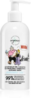 4Organic Kajko & Kokosz shampoo e gel detergente 2 in 1 per per pelli molto secche, sensibili e atopiche