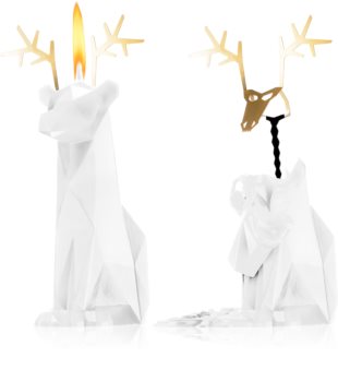 54 Celsius PyroPet DYRI (Reindeer) Koristeellinen Kynttilä Valkoinen