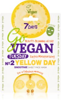 7DAYS GoVEGAN Tuesday YELLOW DAY masque de soin en tissu