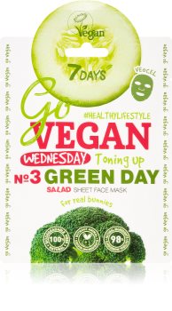 7DAYS GoVEGAN Wednesday GREEN DAY υφασμάτινη μάσκα θρέψης