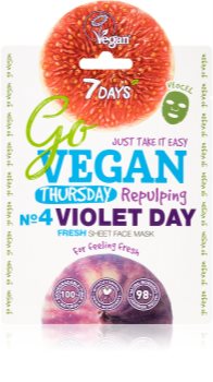 7DAYS GoVEGAN Thursday VIOLET DAY masque en tissu anti-stress