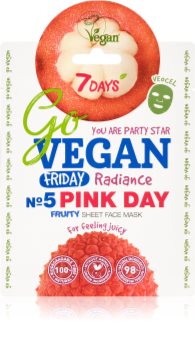 7DAYS GoVEGAN Friday PINK DAY masque tissu éclat