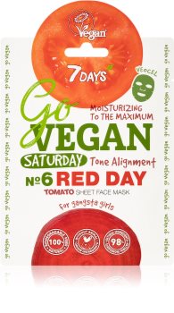 7DAYS GoVEGAN Saturday RED DAY nourishing face sheet mask