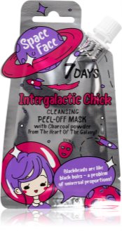7DAYS SPACE FACE Intergalactic Chick masque noir peel-off