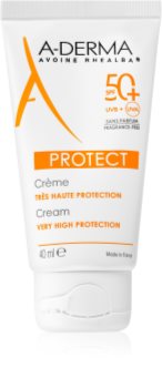A-Derma Protect Duftfri og beskyttende ansigtscreme SPF 50+