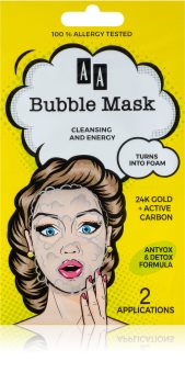 AA Cosmetics AA Bubble Mask maschera detergente viso