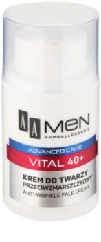 AA Cosmetics Men Vital 40+ Anti-rynke creme med anti-aldringseffekt