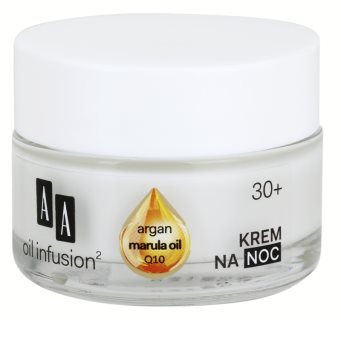 AA Cosmetics Oil Infusion2 Argan Marula 30+ creme de noite nutritivo com efeito antirrugas