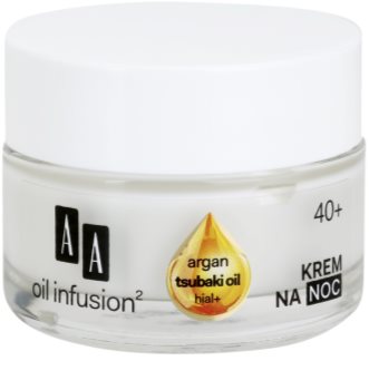 AA Cosmetics Oil Infusion2 Argan Tsubaki 40+ ночной восстанавливающий крем с антивозрастным эффектом