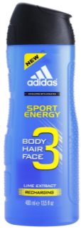 Adidas A3 Sport Energy gel de douche pour homme 3 en 1