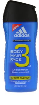 Adidas A3 Sport Energy τζελ για ντους για άντρες 3 σε 1