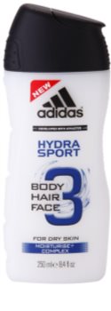 Adidas Hydra Sport gel de ducha para rostro, cuerpo y cabello 3 en 1