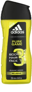 Adidas 3 in 1 Pure Game gel de duche para homens 250 ml
