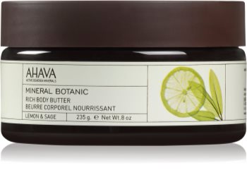 Ahava Mineral Botanic Lemon & Sage vyživujúce telové maslo