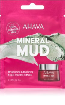 AHAVA Mineral Mud aufhellende Gesichtsmaske mit feuchtigkeitsspendender Wirkung
