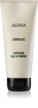 Ahava Superfood Kale & Turmeric jemný sprchový gel