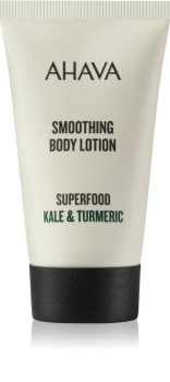 Ahava Superfood Kale & Turmeric leite corporal suavizante com efeito hidratante