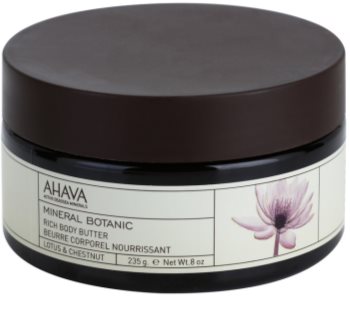 AHAVA Mineral Botanic Lotus & Chestnut hranilno maslo za telo