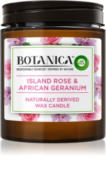 Air Wick Botanica Island Rose & African Geranium aроматична свічка з ароматом троянди