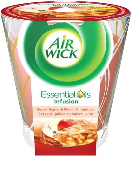 Air Wick Essential Oil Deco Sugar Apple & Warm Cinnamon vela perfumada 105 g