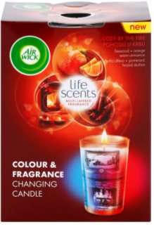 Air Wick Life Scents Color & Fragrance Changing vela perfumado 140 g (Cozy by the Fire)