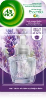 Air Wick Essential Oils Purple Lavander Meadow elektrický osviežovač vzduchu 19 ml náhradná náplň