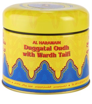 Al Haramain Duggatal Oudh with Wardh Taifi frankincensas
