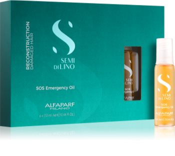 Alfaparf Milano Semi di Lino Reconstruction SOS Emergency Oil tratamento para a renovação de cabelo danificado em ampolas