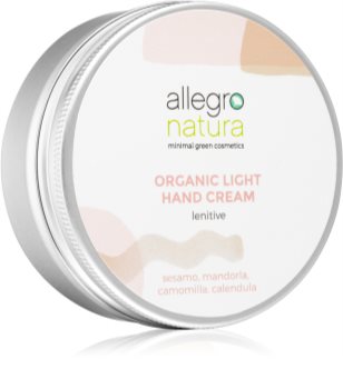 Allegro Natura Organic könnyű hidratáló krém kézre