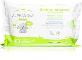 Alphanova Baby Bio екстра м'які вологі очищуючі серветки для дітей від народження