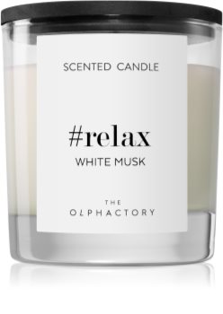 Ambientair Olphactory Black Design White Musk Duftkerze   (Relax)