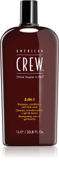 American Crew Hair & Body 3-IN-1 shampoing, après-shampoing et gel douche 3 en 1 pour homme