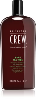 American Crew Hair & Body 3-IN-1 Tea Tree Shampoo, Conditioner and Shower Gel 3 in 1 for Men