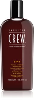American Crew Hair & Body 3-IN-1 Shampoo, Conditioner and Shower Gel 3 in 1 for Men