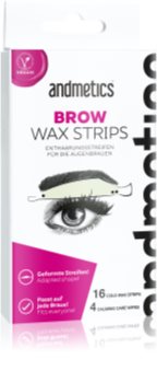 andmetics Wax Strips Brow as bandas de cera para depilação para sobrancelhas