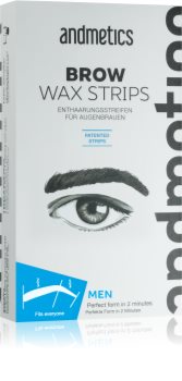 andmetics Wax Strips tiras depilatorias para cejas para hombre