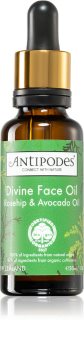 Antipodes Divine Face Oil Rosehip & Avocado Oil Schutz-Serum gegen die ersten Anzeichen von Hautalterung