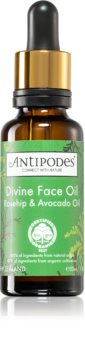 Antipodes Divine Face Oil Rosehip & Avocado Oil Skyddande serum Mot de första tecknen på hudens åldrande