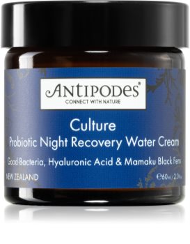 Antipodes Culture Probiotic Night Recovery Water Cream Crema de noapte intensiva pentru revitalizarea pielii cu probiotice