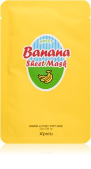 A´pieu Banana подхранваща платнена маска за освежаване и изглаждане на кожата