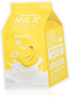 A´pieu One-Pack Milk Mask Banana подхранваща платнена маска