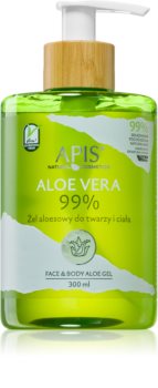 Apis Natural Cosmetics Aloe Vera Intensives Feuchtigkeit spendendes Gel für Gesicht, Körper und Haare