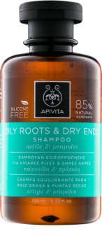 Apivita Holistic Hair Care Nettle & Propolis champô para couro cabeludo oleoso e pontas secas