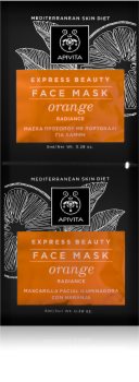 Apivita Express Beauty Orange ревитализираща и озаряваща маска за лице
