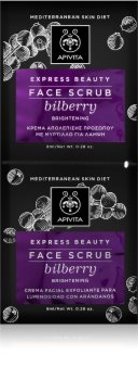 Apivita Express Beauty Bilberry нежен пилинг на кожата за мигновено озаряване