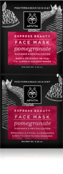 Apivita Express Beauty Pomegranate ревитализираща маска за лице за мигновено озаряване