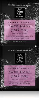 Apivita Express Beauty Pink Clay нежна почистваща маска за лице за мигновено озаряване